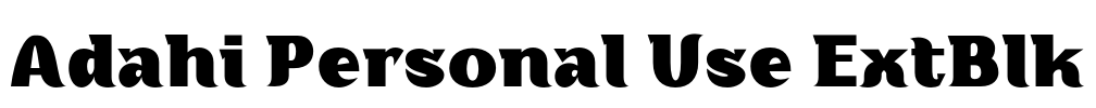 Adahi Personal Use ExtBlk
