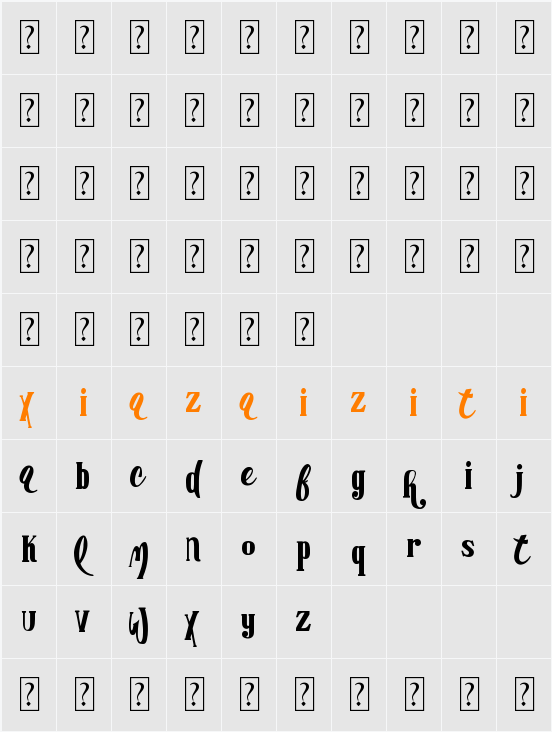 Advertising Master LIGHT versio 字符映射表