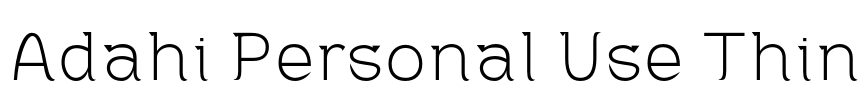 Adahi Personal Use Thin