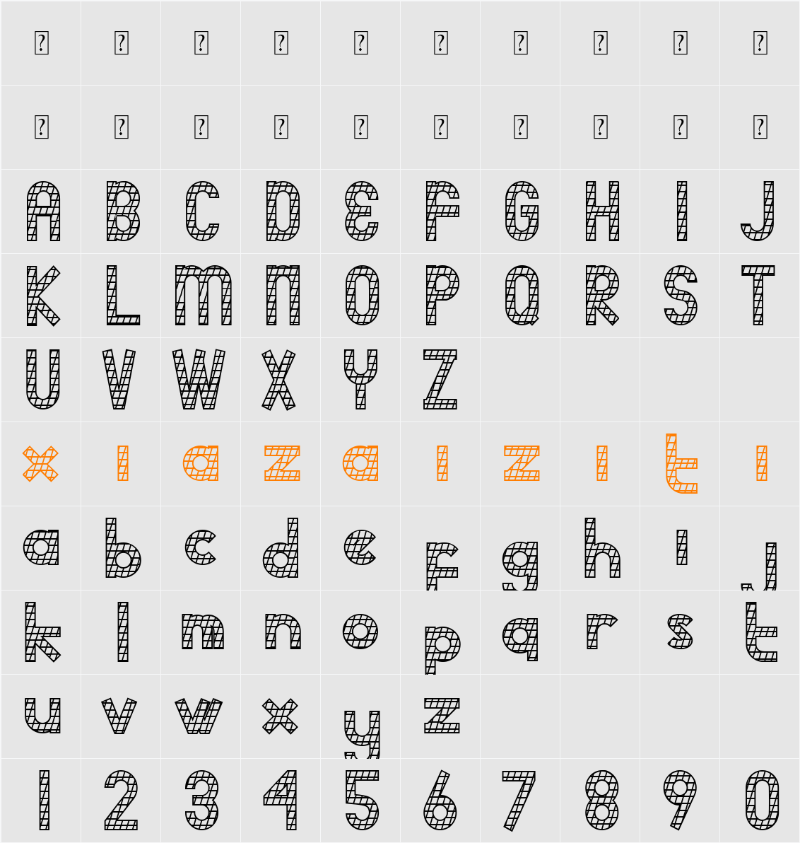 adidog nett DEMO 字符映射表