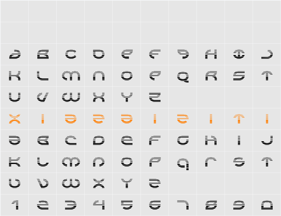 Aetherfox Gradient 字符映射表