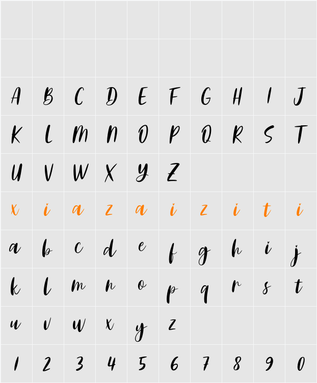 Adelio Darmanto 字符映射表