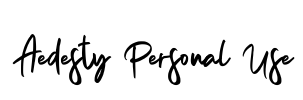 Aedesty Personal Use