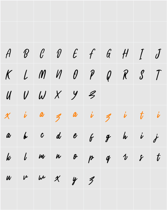 Affectsides Free Regular 字符映射表