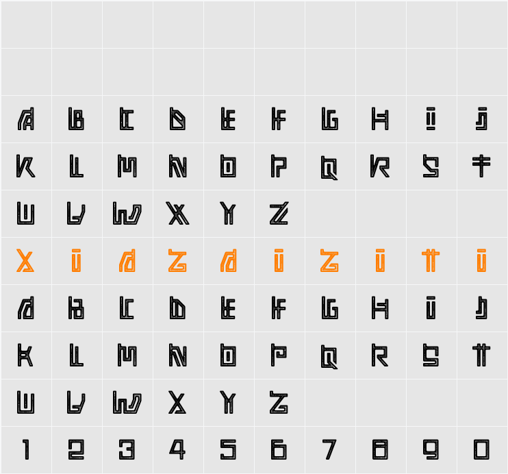 Adine 字符映射表