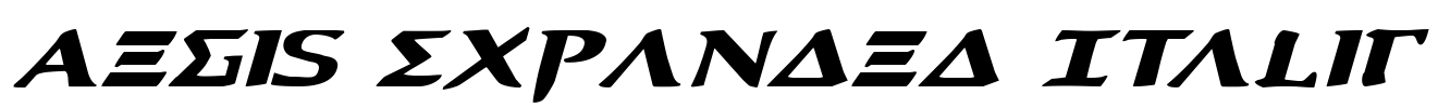 Aegis Expanded Italic