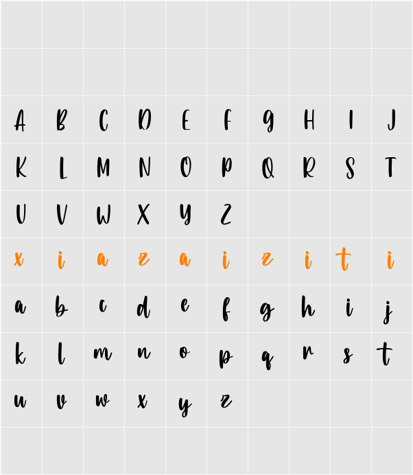 Adamslor Free 字符映射表