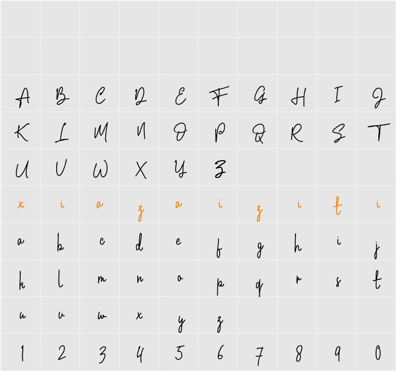 Admara 字符映射表
