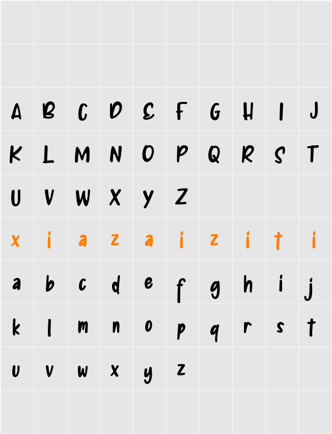 Afika FREE 字符映射表