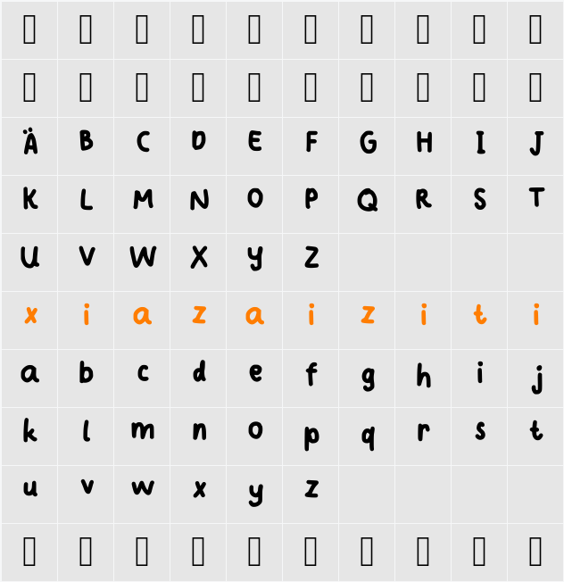 Aesthetric 字符映射表