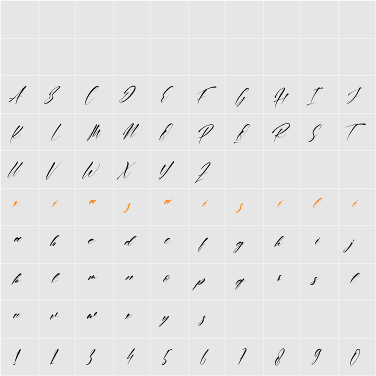 Alenha 字符映射表