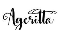 Ageritta 字体预览图