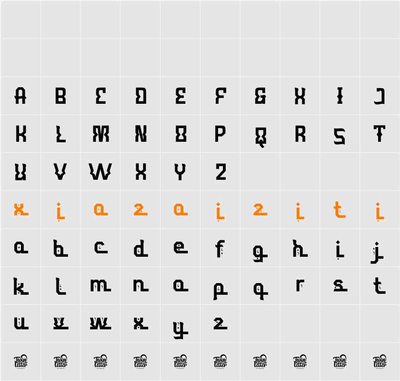 Ahuta 字符映射表