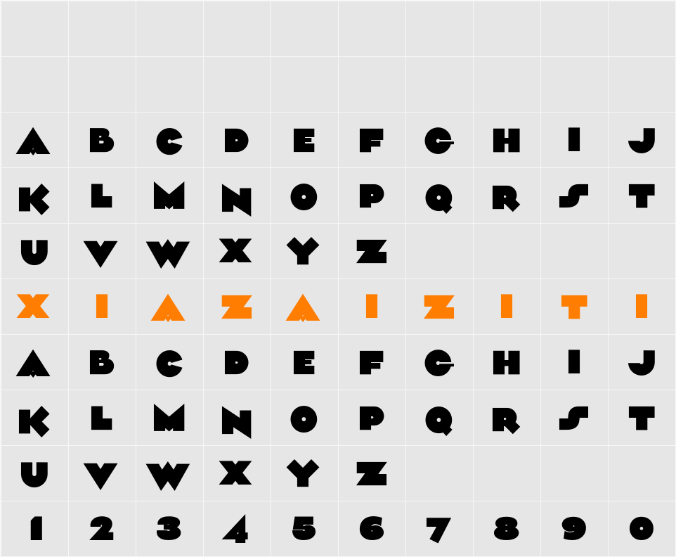 Aliment 字符映射表