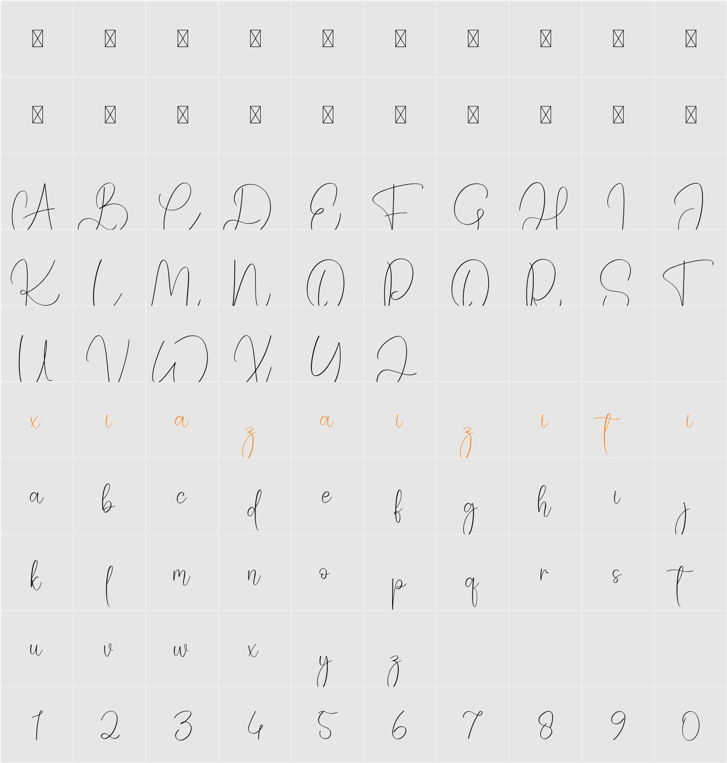 Recording 字符映射表