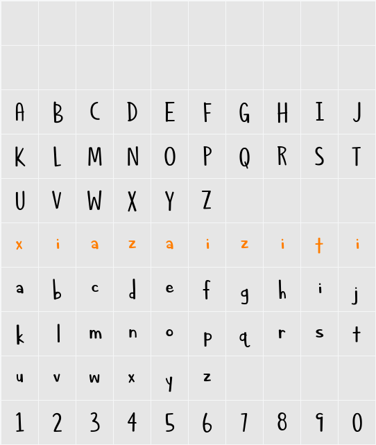 Alphabetized Cassette Tapes 字符映射表