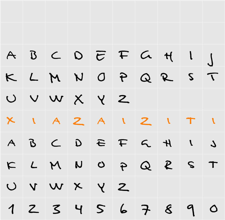 Analfabet 字符映射表