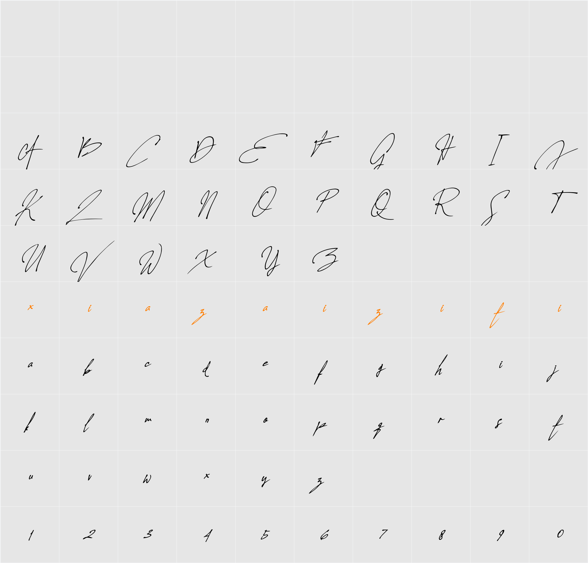 Allison Tessa 字符映射表