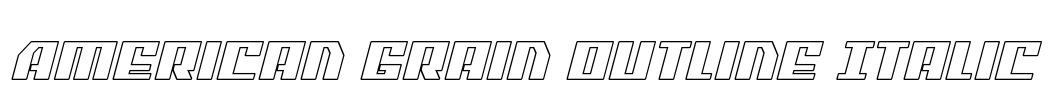 American Grain Outline Italic