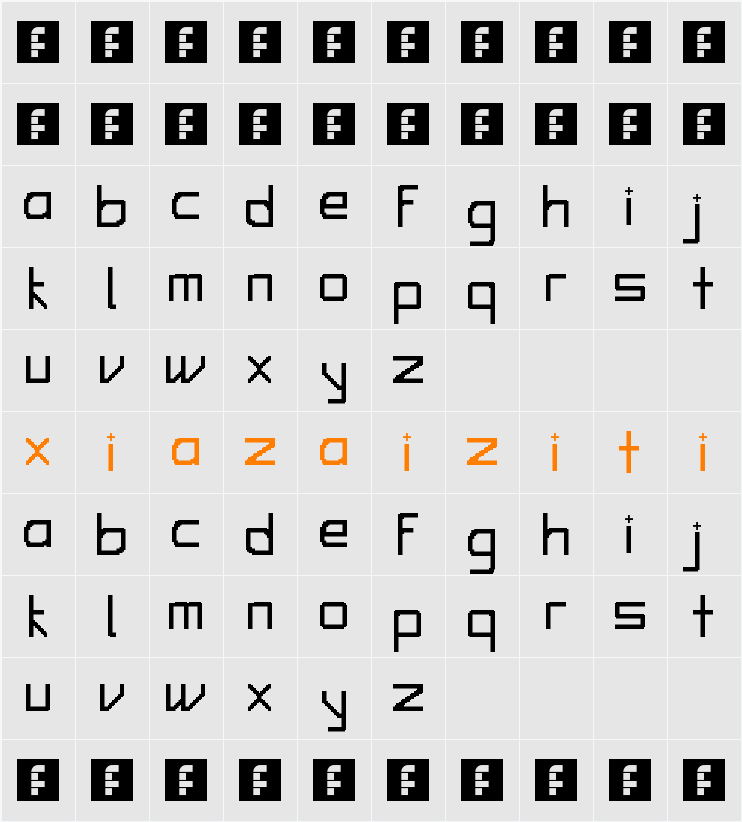 Alfie Ferdinand 字符映射表