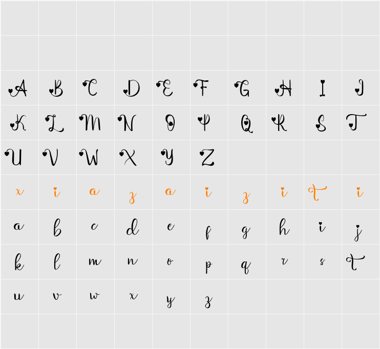 Aliqa 字符映射表