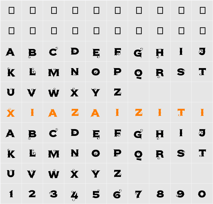 Agreloy 字符映射表