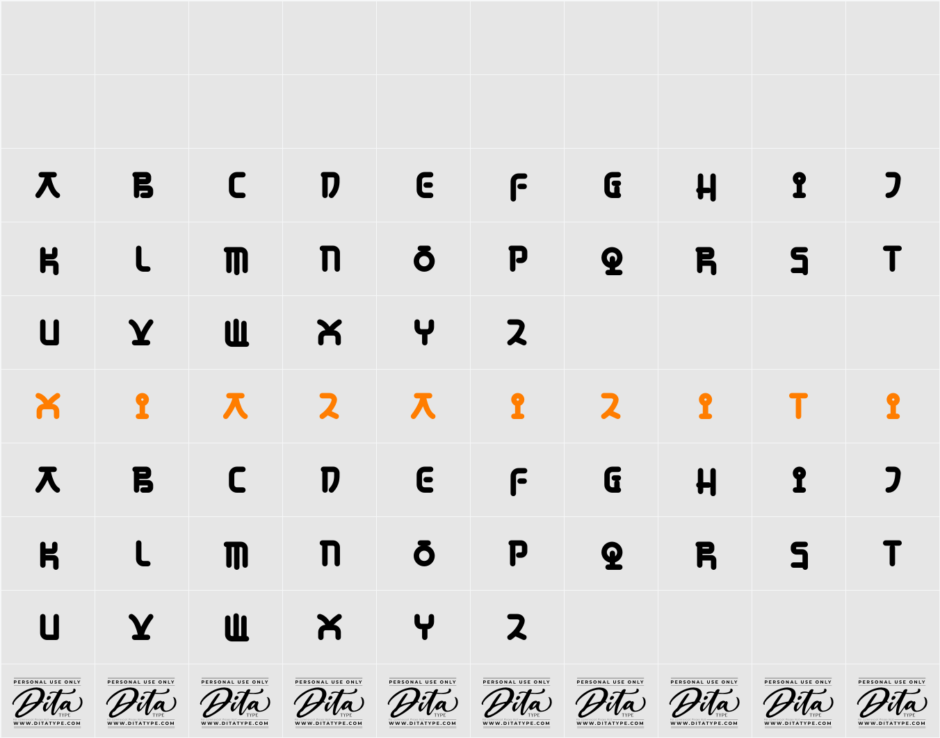 Annyeong Personal Use 字符映射表