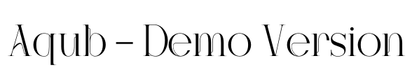 Aqub - Demo Version 字体预览图