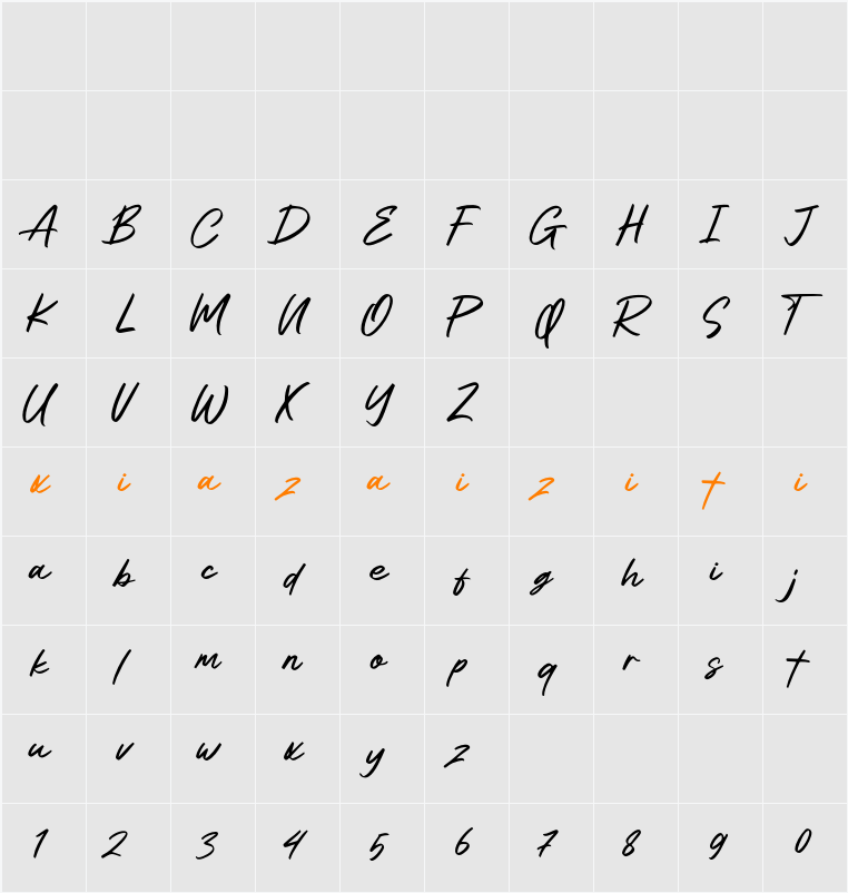 Automali 字符映射表