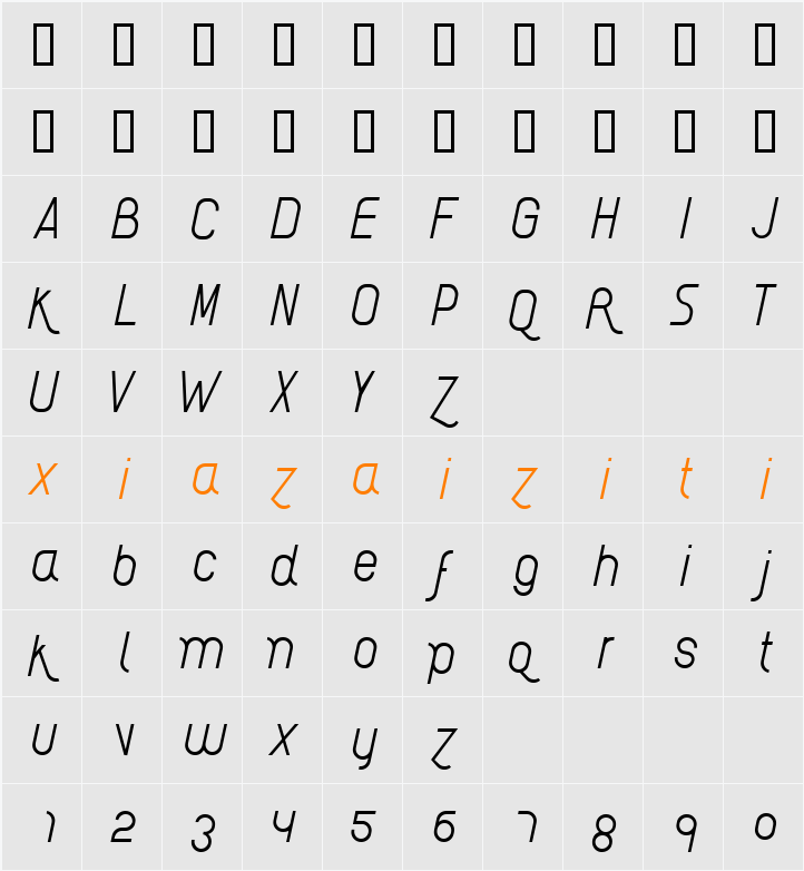 AI kelso 字符映射表