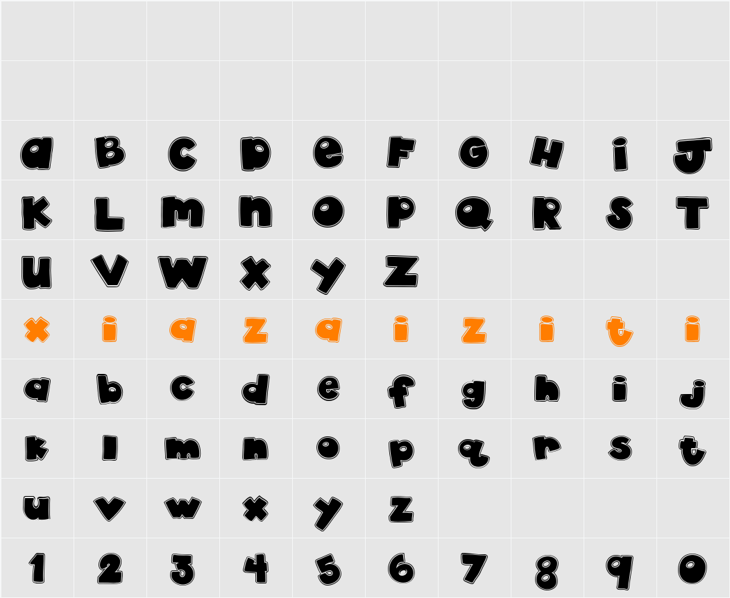 akaDylan Collage 字符映射表