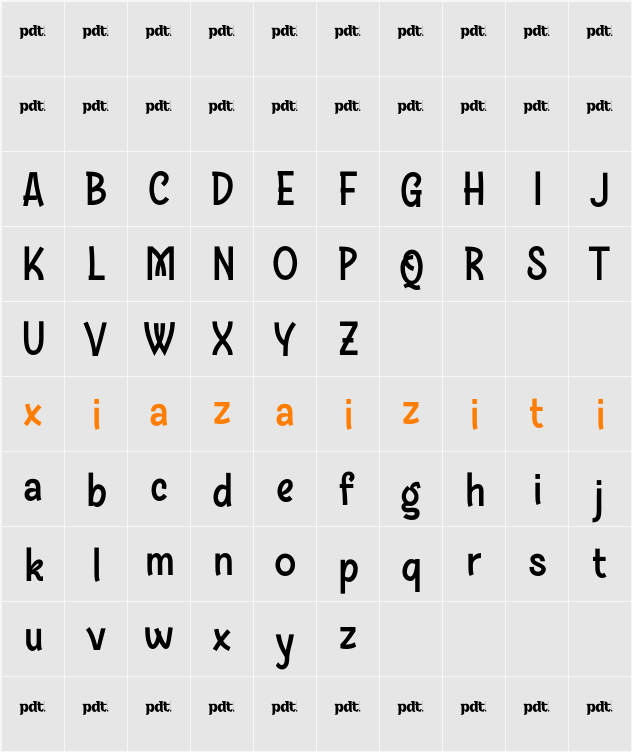 ABOXE Personal 字符映射表