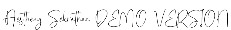 Aestheny Sekrathan DEMO VERSION