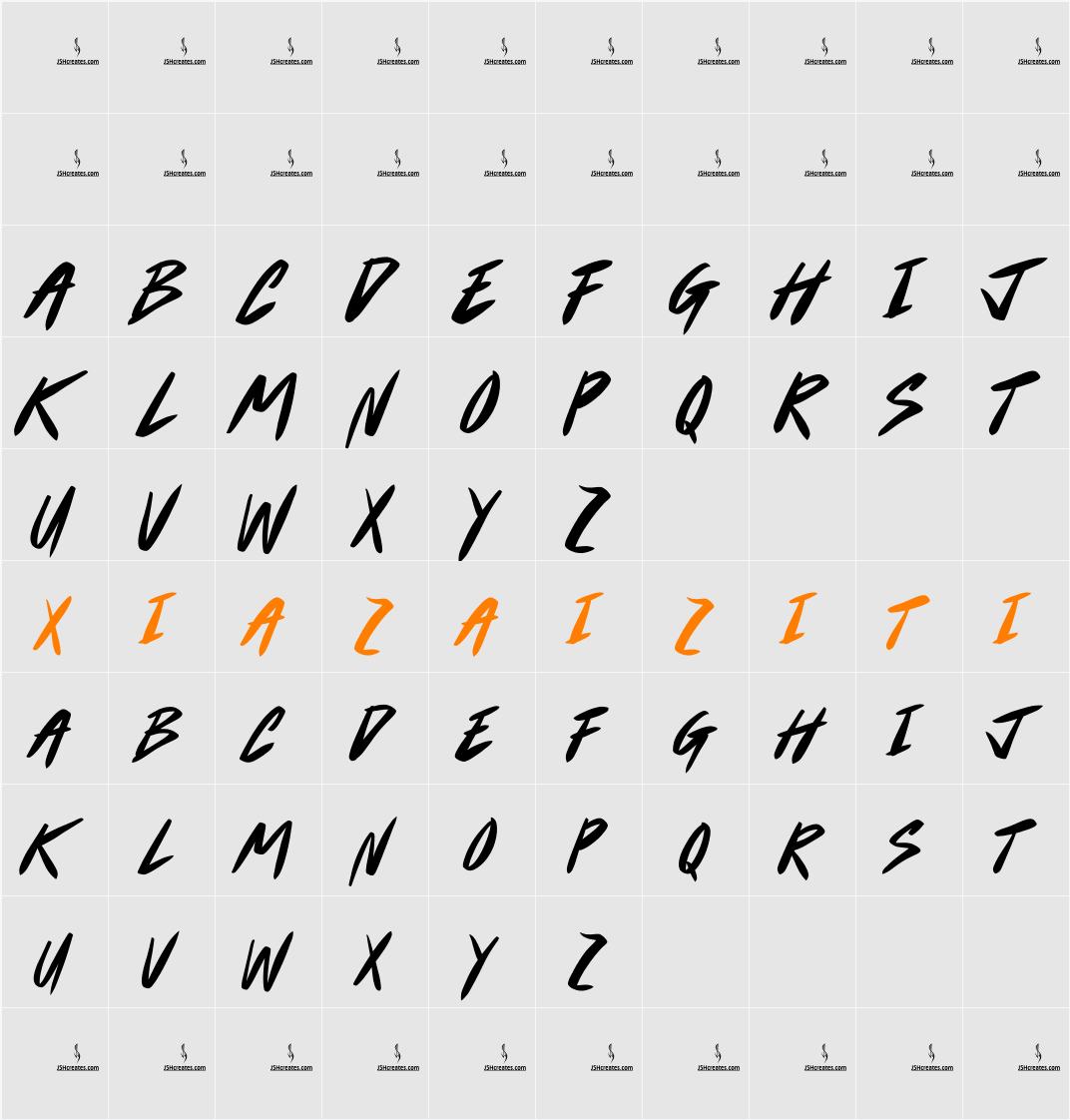 Cardstock 字符映射表