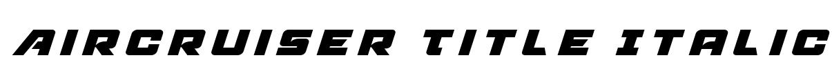Aircruiser Title Italic