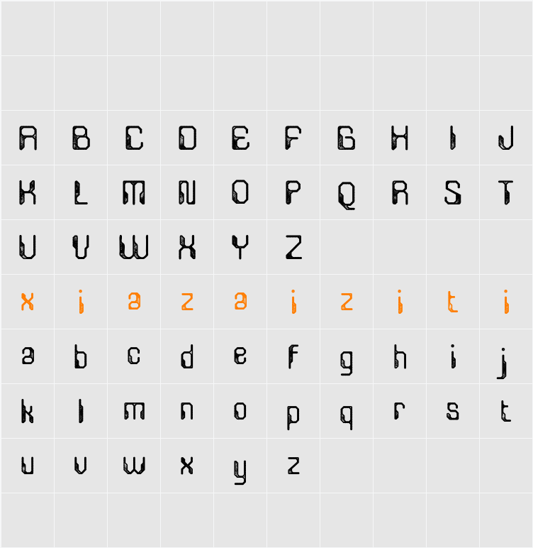 Alverus Stamp Demo 字符映射表