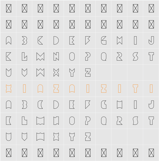 Amneziak Lined 字符映射表