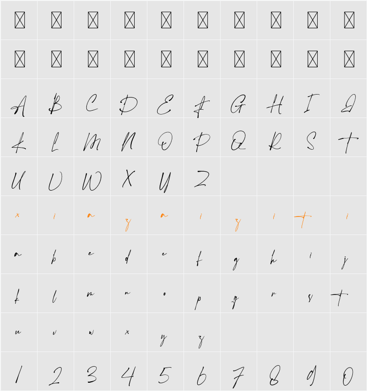 The Hamstter 字符映射表