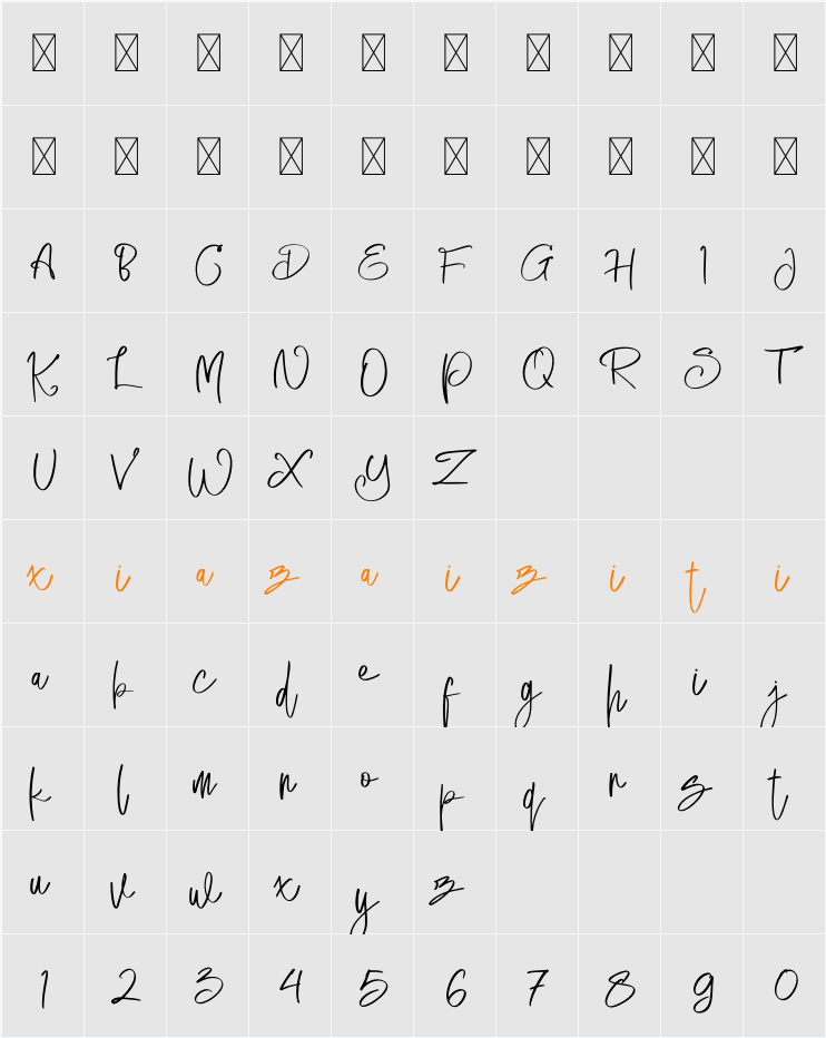 Almattine 字符映射表