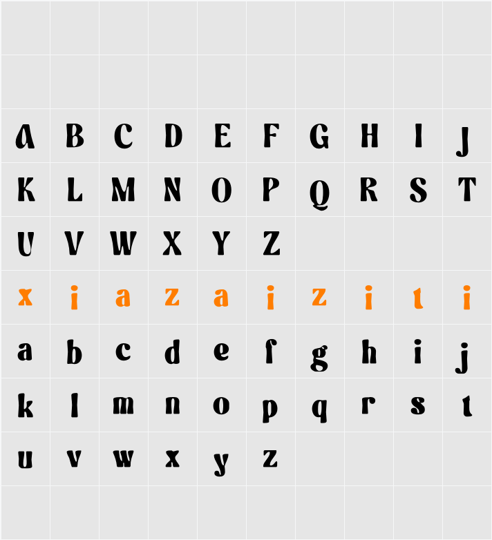 Askey Blur Demo 字符映射表