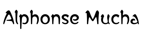 Alphonse Mucha 字体预览图