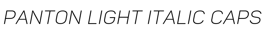 Panton Light Italic Caps
