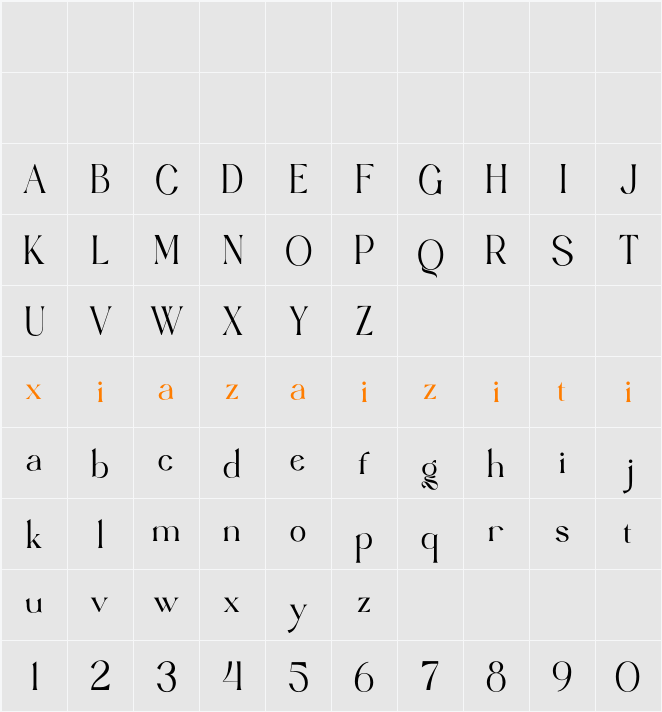 Angrela Display 字符映射表