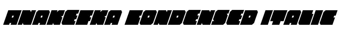 Anakefka Condensed Italic