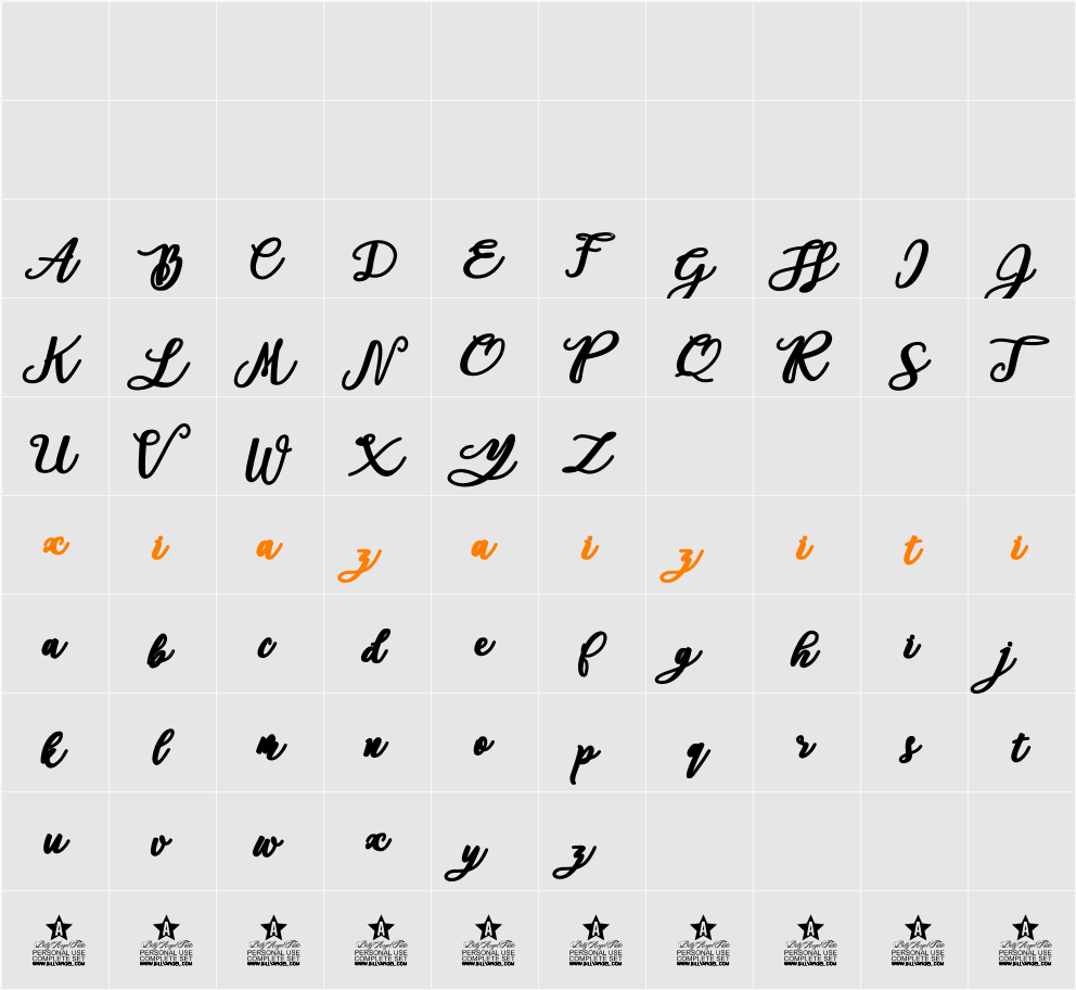 Aloha Octopus Personal Use 字符映射表