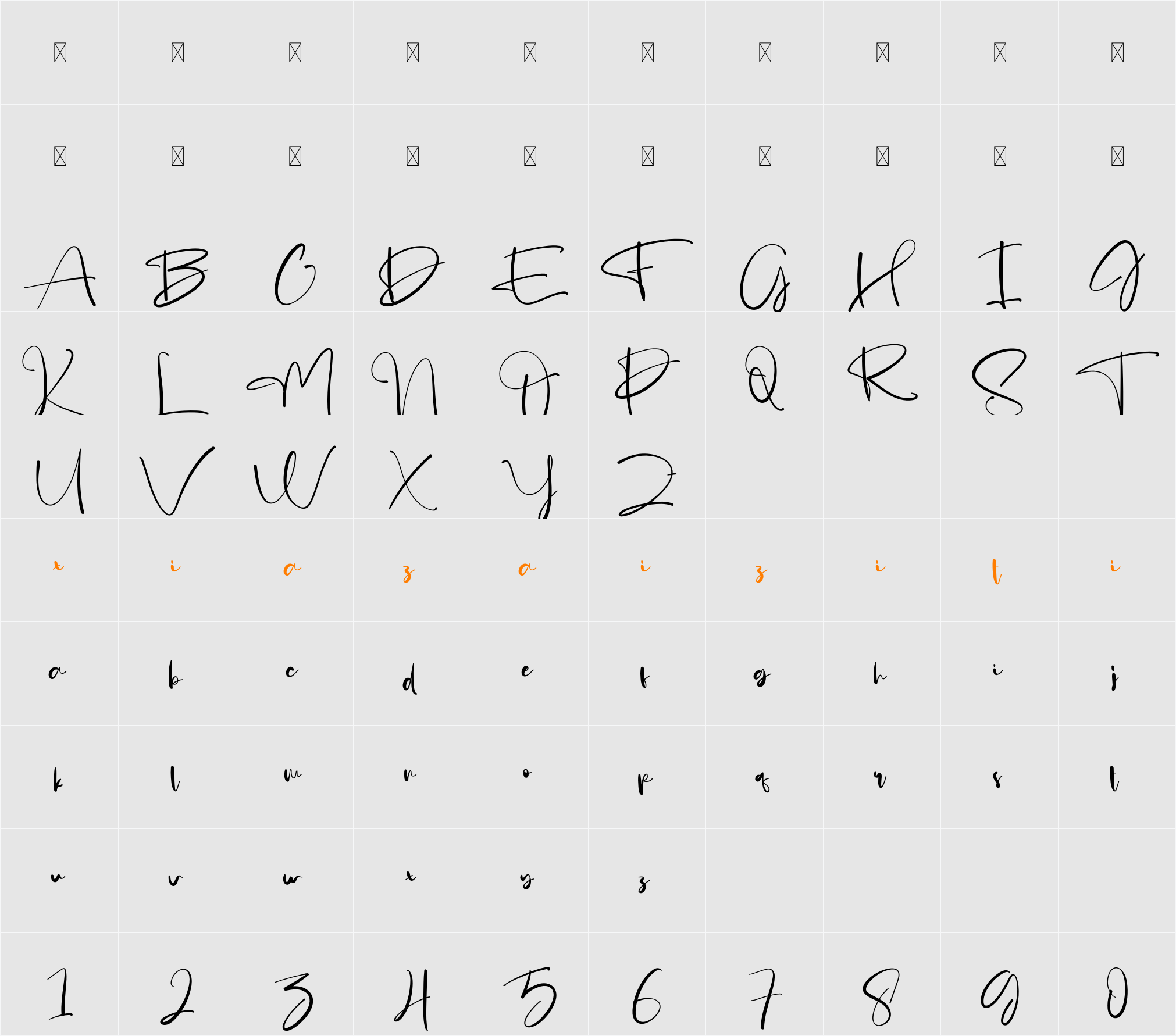 Animate 字符映射表