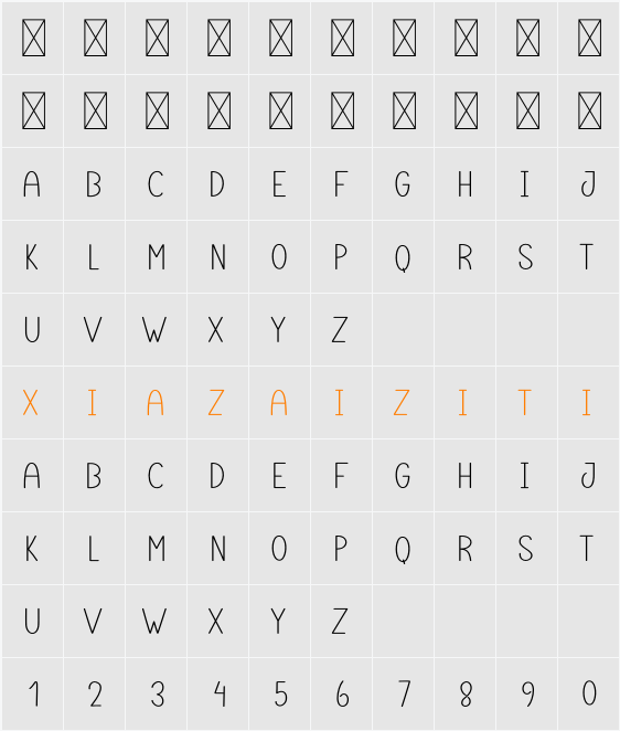 Neon Christmas 字符映射表