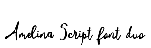 Amelina Script font duo