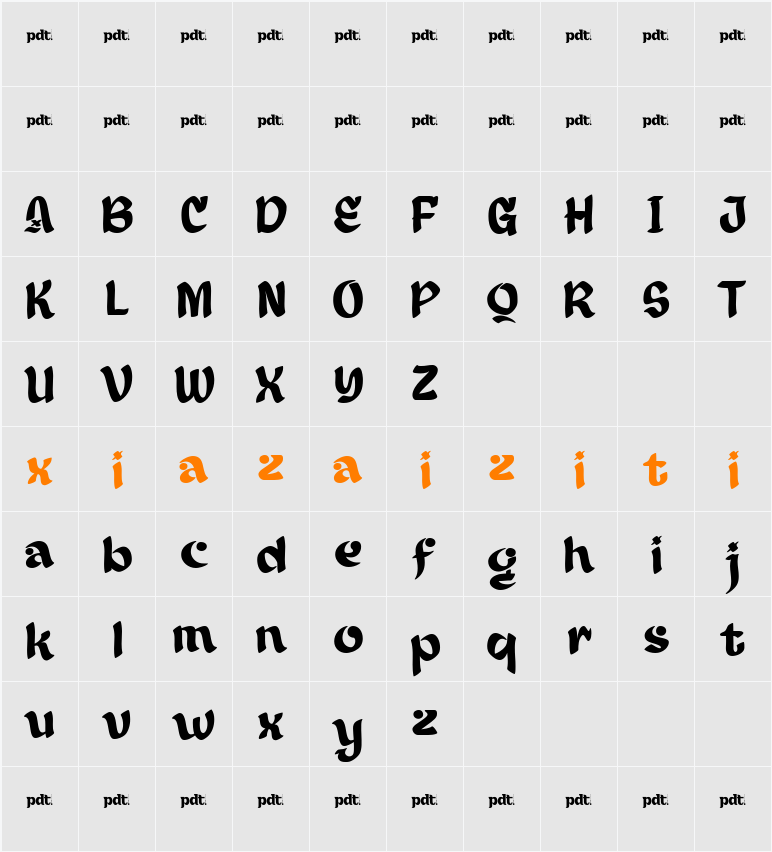 Abisan Bihoc trial 字符映射表