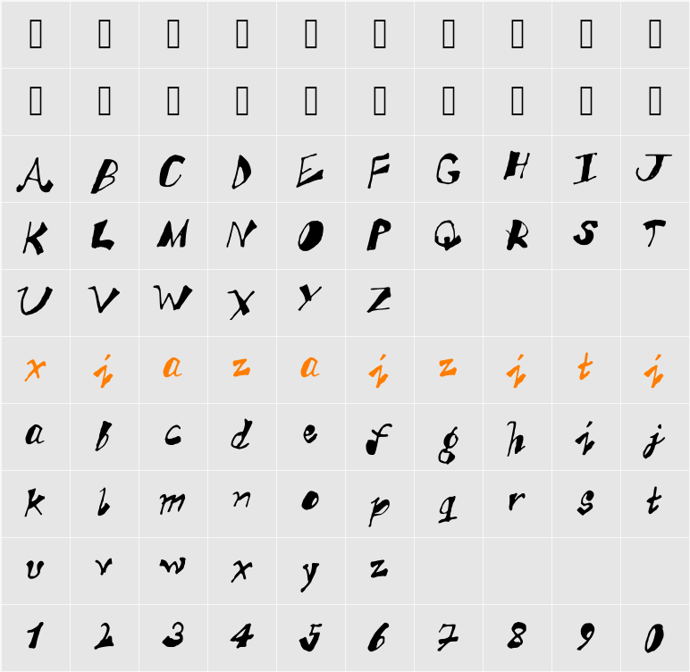 ak__s_funky_trunky 字符映射表